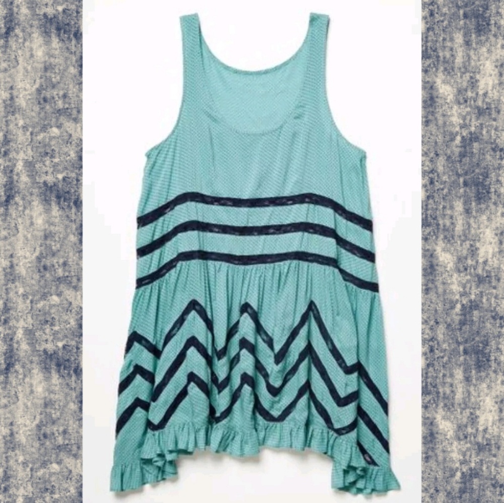 🌈SOLD💰 Free people lace voile trapeze slip Dress - Picture 4 of 8